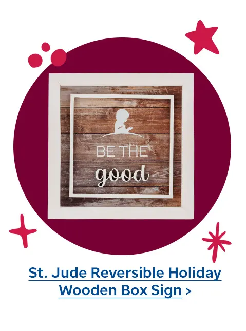 St. Jude Reversible Holiday Wooden Box Sign